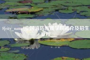 郯城中国消防救援学院简介及招生章程