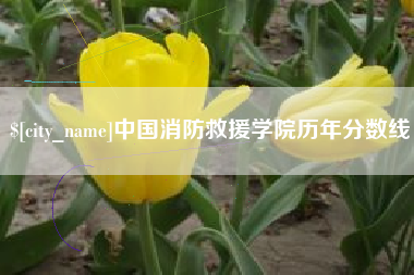 郯城中国消防救援学院历年分数线