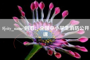 郯城回看：全国中小学生消防公开课