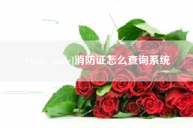 郯城消防证怎么查询系统