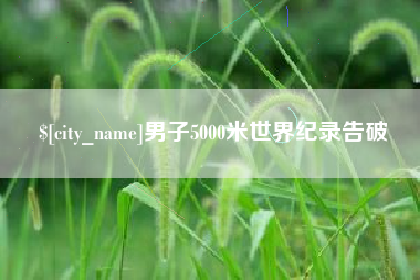 郯城男子5000米世界纪录告破