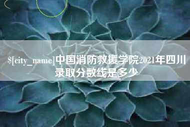 郯城中国消防救援学院2021年四川录取分数线是多少