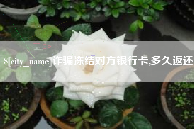 郯城诈骗冻结对方银行卡,多久返还
