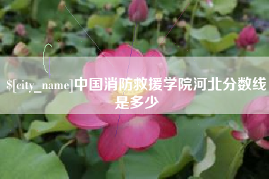 郯城中国消防救援学院河北分数线是多少
