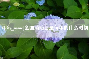 郯城全国消防日是每年的什么时候