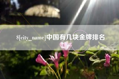 郯城中国有几块金牌排名