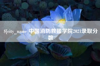 郯城中国消防救援学院2021录取分数