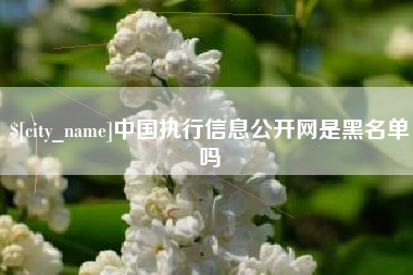 郯城中国执行信息公开网是黑名单吗