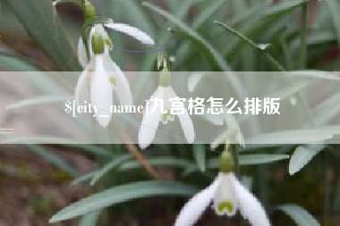 郯城九宫格怎么排版