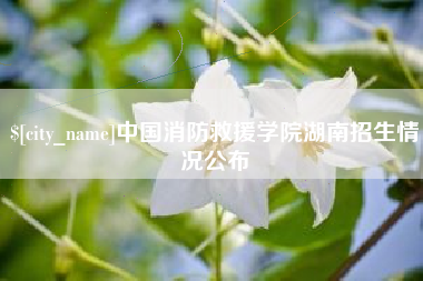 郯城中国消防救援学院湖南招生情况公布