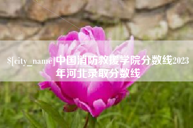 郯城中国消防救援学院分数线2023年河北录取分数线