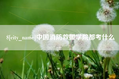 郯城中国消防救援学院都考什么