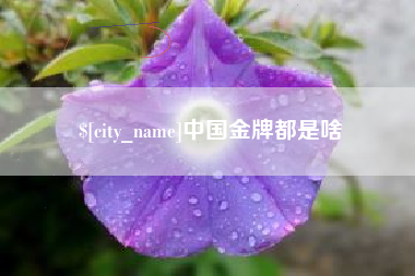 郯城中国金牌都是啥