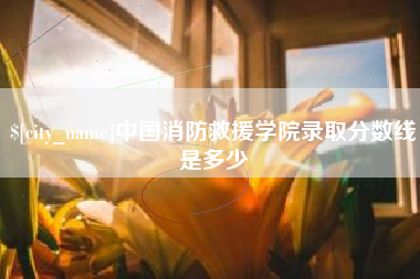 郯城中国消防救援学院录取分数线是多少
