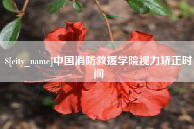 郯城中国消防救援学院视力矫正时间