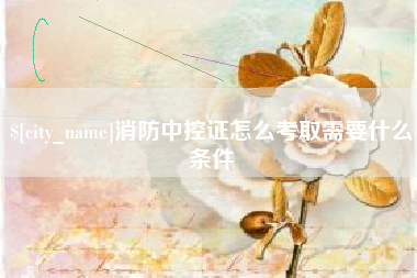 郯城消防中控证怎么考取需要什么条件