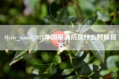 郯城2021年国家消防员什么时候报名