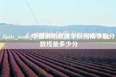 郯城中国消防救援学院河南录取分数线是多少分