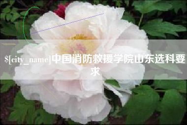 郯城中国消防救援学院山东选科要求