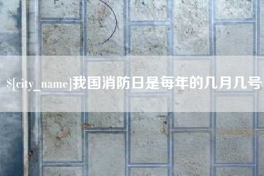 郯城我国消防日是每年的几月几号