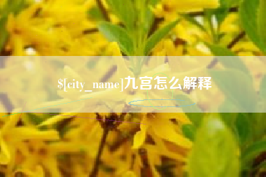 郯城九宫怎么解释