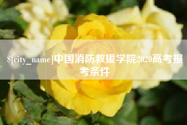 郯城中国消防救援学院2020高考报考条件