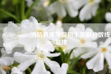 郯城消防救援学院招生录取分数线2020福建
