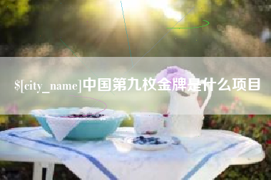 郯城中国第九枚金牌是什么项目